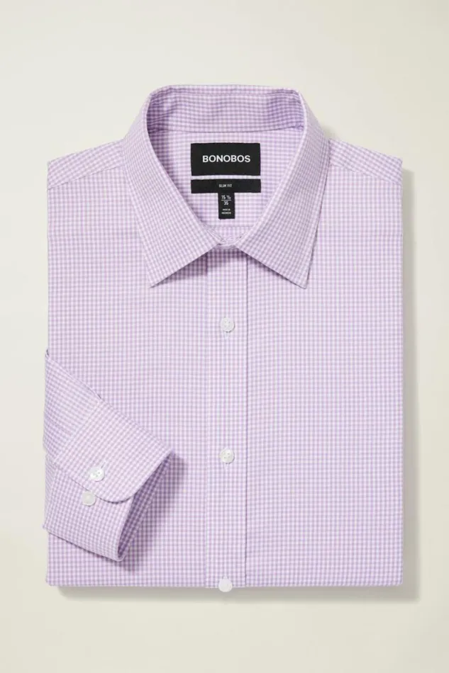 Men Weekday Warrior Dress Shirt Purple Perry Check Bonobos Business Casual Shirts