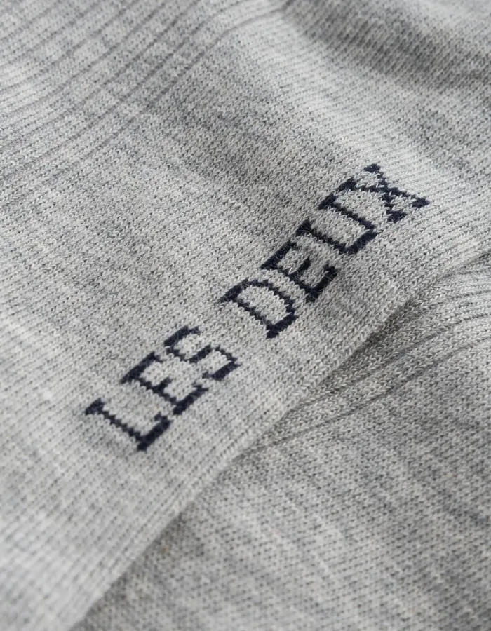 Men Wilfred Socks 8211 2Pack 8211 Light Grey MelangeBlack Les Deux Underwear