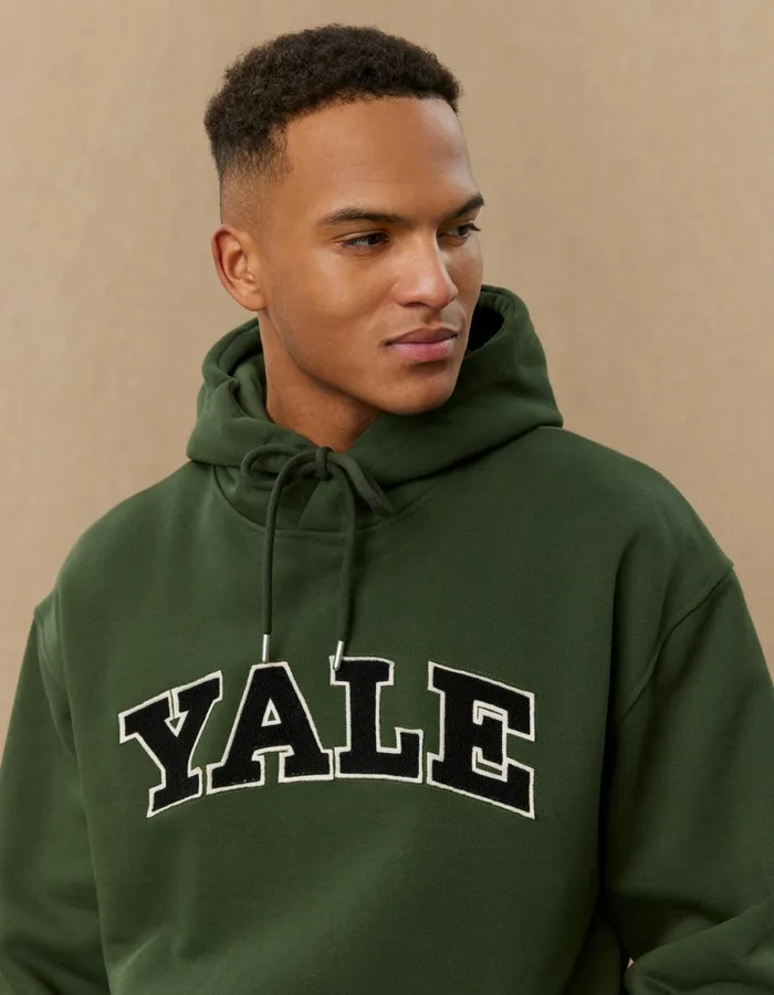 Men Yale Hoodie 8211 Duffel Bag GreenBlack Les Deux HoodiesSweatshirts