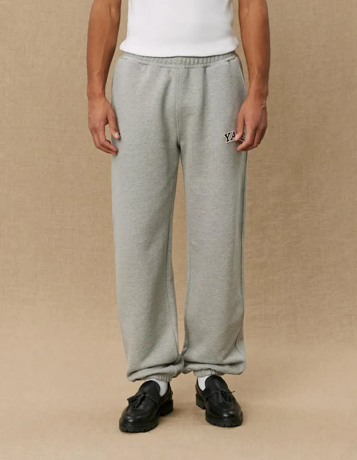 Men Yale Sweatpants 8211 Light Grey MelangeBlack Les Deux Pants