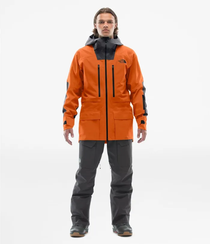 Mens ACAD Jacket Papaya Orangeweathered Black The North Face Snow