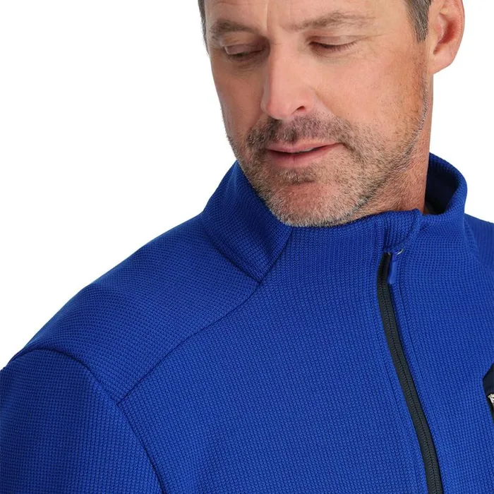 Mens Bandit Full Zip Electric Blue Spyder Fleece