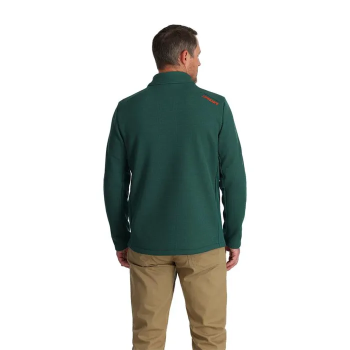 Mens Bandit Half Zip Cypress Green Spyder Fleece