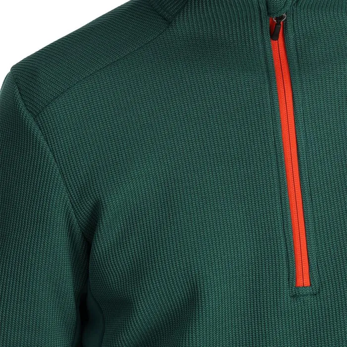 Mens Bandit Half Zip Cypress Green Spyder Fleece
