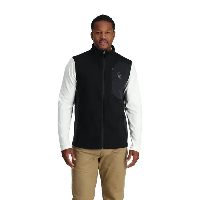 Mens Bandit Vest Black Spyder Fleece