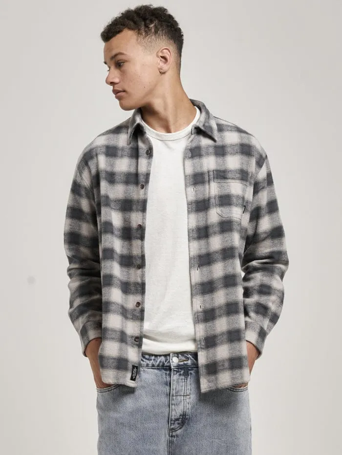 Mens Barrio Flannel Shirt Petrol Thrills Shirts