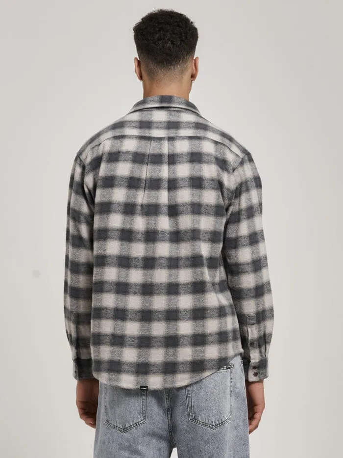 Mens Barrio Flannel Shirt Petrol Thrills Shirts