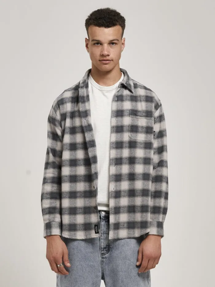 Mens Barrio Flannel Shirt Petrol Thrills Shirts