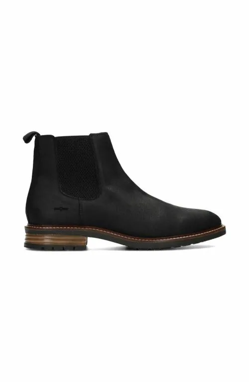 Mens Boots Liverpool Los Angeles Rail Suede Leather Boot Black Oil Suede