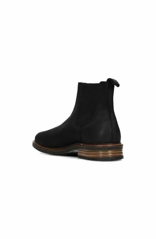 Mens Boots Liverpool Los Angeles Rail Suede Leather Boot Black Oil Suede