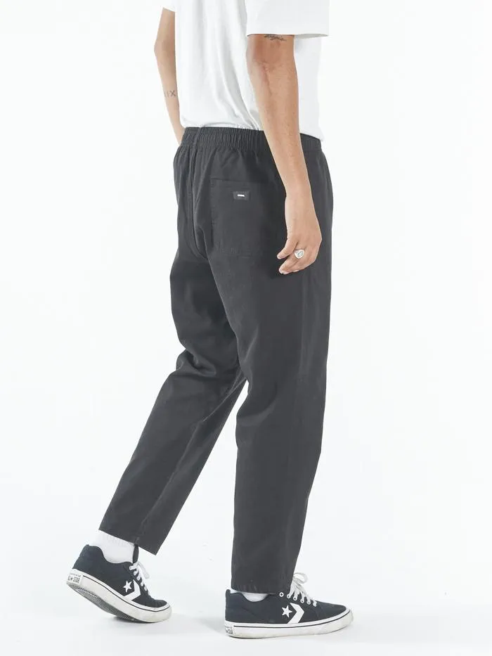 Mens Broken Distortion Chopped Elastic Surf Pant Black Thrills Pants