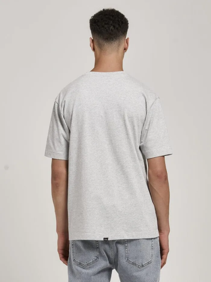 Mens Chariot Oval Oversize Fit Tee Snow Marle Thrills Tees and Tank Tops