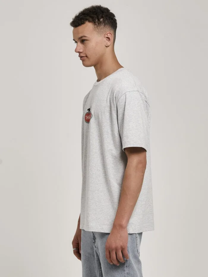 Mens Chariot Oval Oversize Fit Tee Snow Marle Thrills Tees and Tank Tops