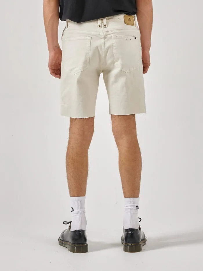 Mens Destroyed Bones Denim Short Heritage White Thrills Denim Shorts