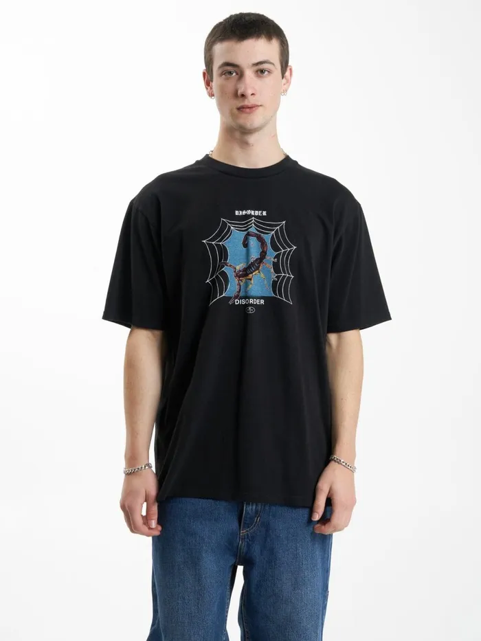 Mens Disorder Disorder Oversize Fit Tee Black Thrills Tees and Tank Tops