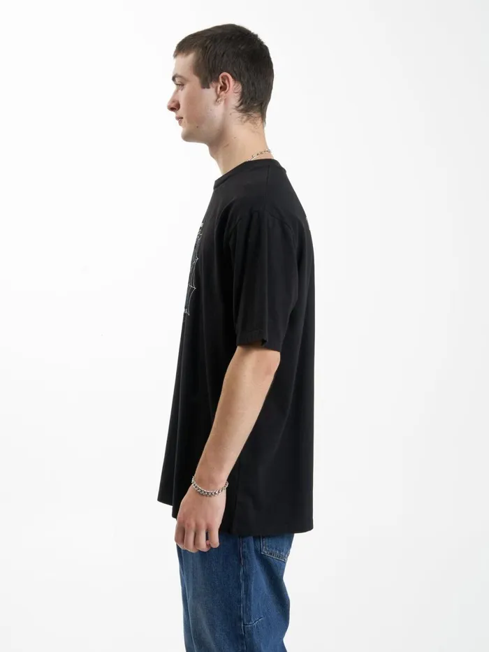 Mens Disorder Disorder Oversize Fit Tee Black Thrills Tees and Tank Tops