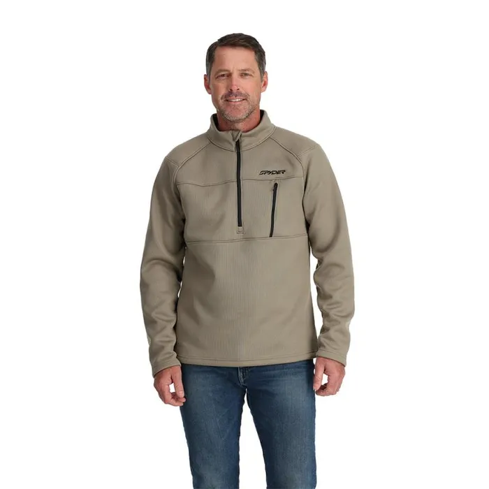 Mens Encore Half Zip Desert Taupe Spyder Fleece