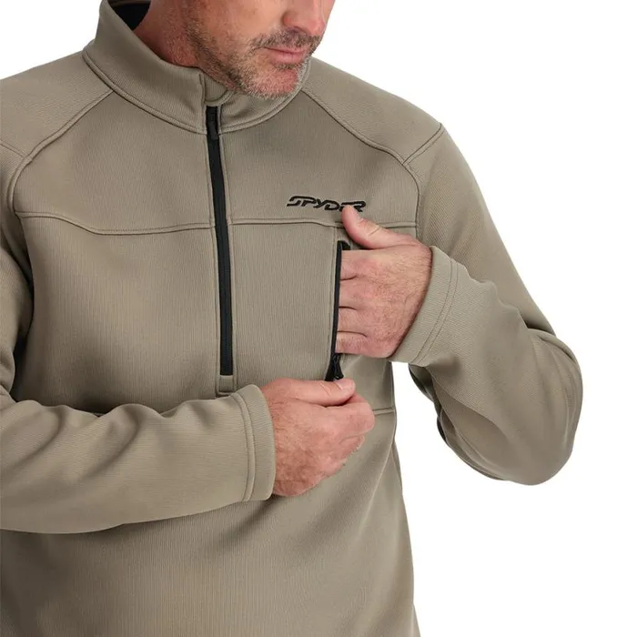 Mens Encore Half Zip Desert Taupe Spyder Fleece
