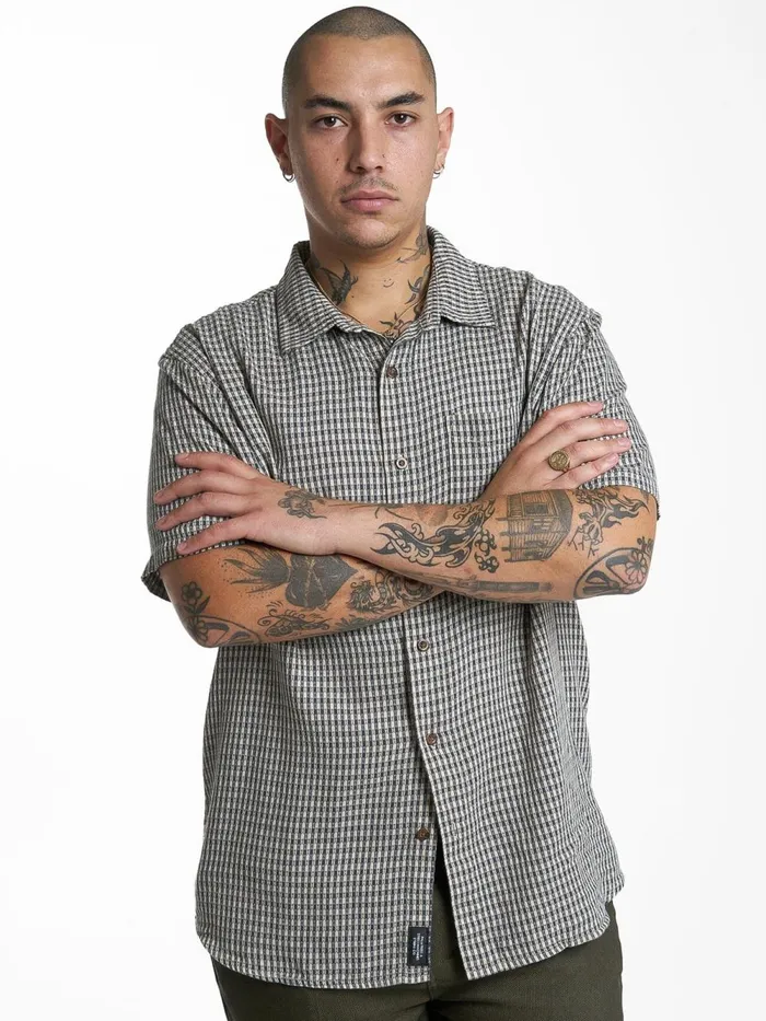 Mens Ever Short Sleeve Shirt Dark Slate Thrills Shirts