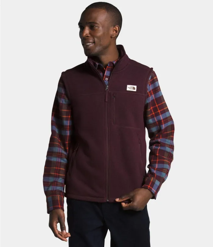 Mens Gordon Lyons Vest Root Brown Heather The North Face Fleece