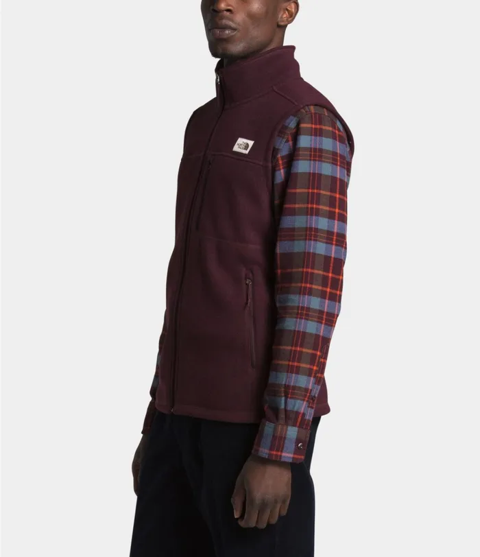 Mens Gordon Lyons Vest Root Brown Heather The North Face Fleece