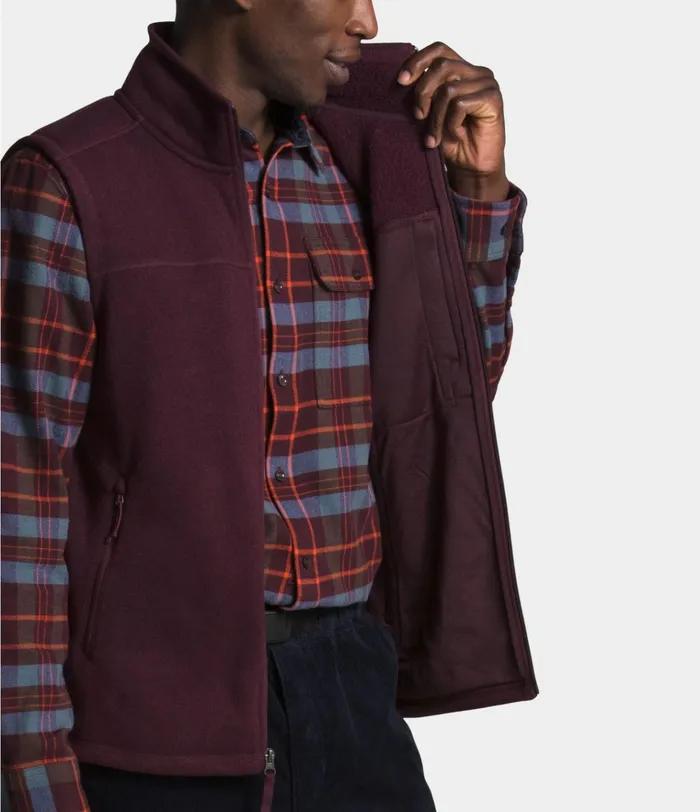Mens Gordon Lyons Vest Root Brown Heather The North Face Fleece
