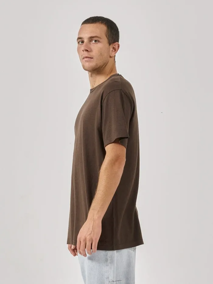 Mens Hemp Embro Lightweight Merch Fit Tee Postal Brown Thrills Tees and Tank Tops