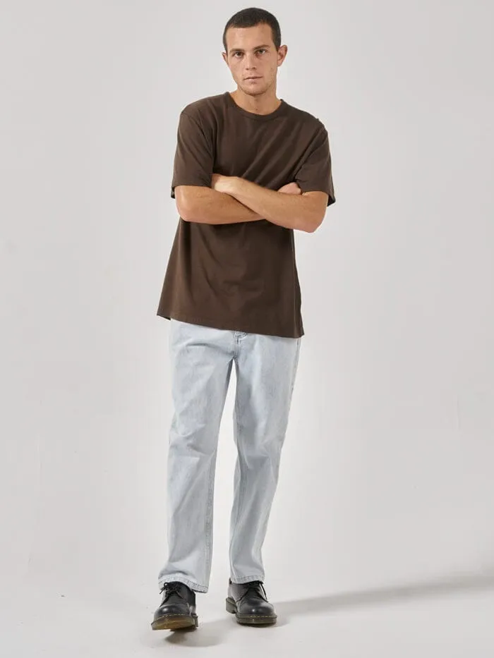 Mens Hemp Embro Lightweight Merch Fit Tee Postal Brown Thrills Tees and Tank Tops