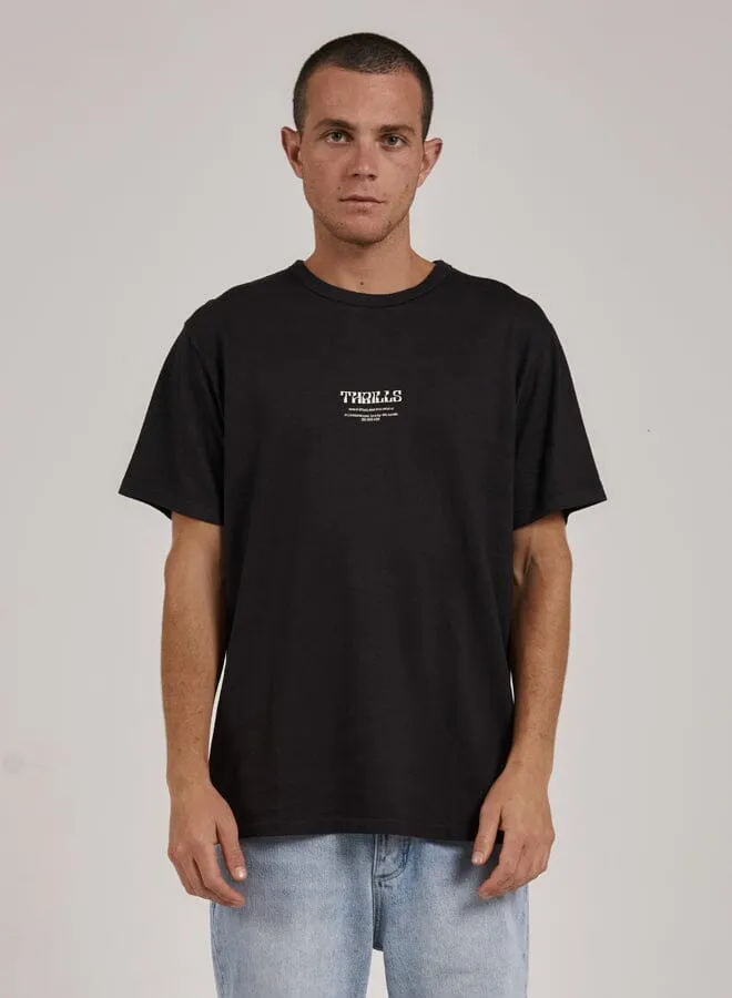 Mens Hemp High Standards Merch Fit Tee Black Thrills Tees and Tank Tops