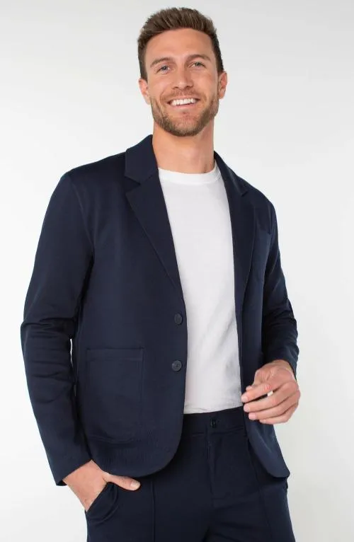Mens Jackets and Blazers Liverpool Los Angeles Overstitch Patch Pocket Blazer Navy