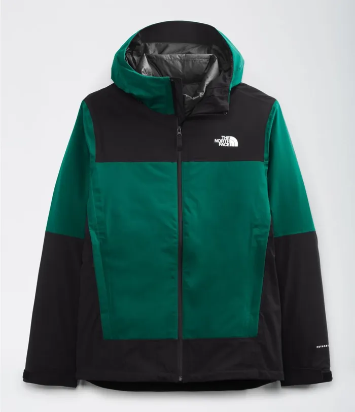 Mens Mountain Light FL Triclimate Jacket Blackasphalt Greycedar Tan The North Face Insulated and Down Jackets