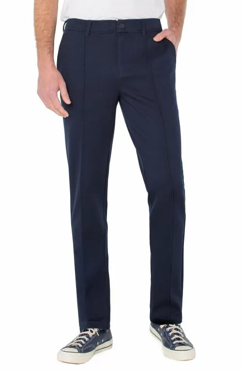 Mens Pants Liverpool Los Angeles Pintuck Trouser Jogger Navy