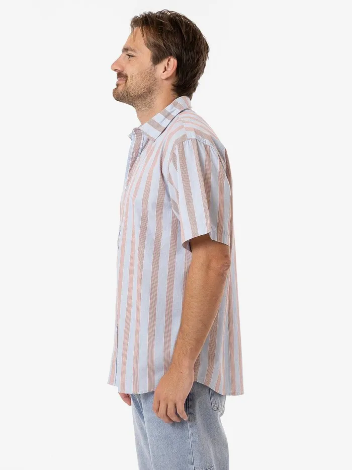 Mens Porter Short Sleeve Shirt Sky Blue Thrills Shirts