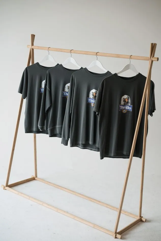 Mens Rise Above Merch Fit Long Sleeve Tee Merch Black Thrills Tees and Tank Tops