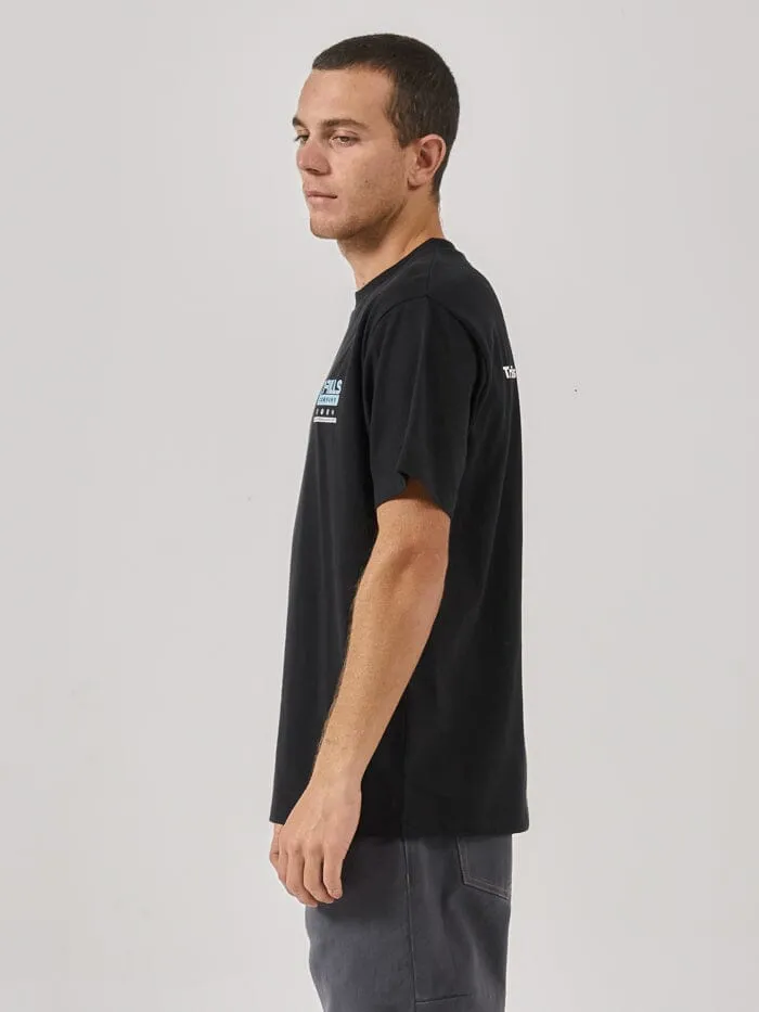 Mens Services Merch Fit Tee Black Thrills Tees and Tank Tops