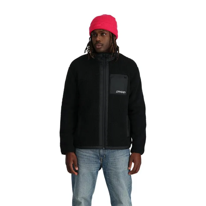 Mens Sherman Full Zip Black Spyder Fleece