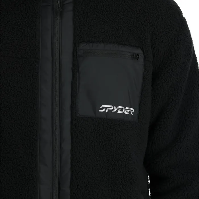 Mens Sherman Full Zip Black Spyder Fleece