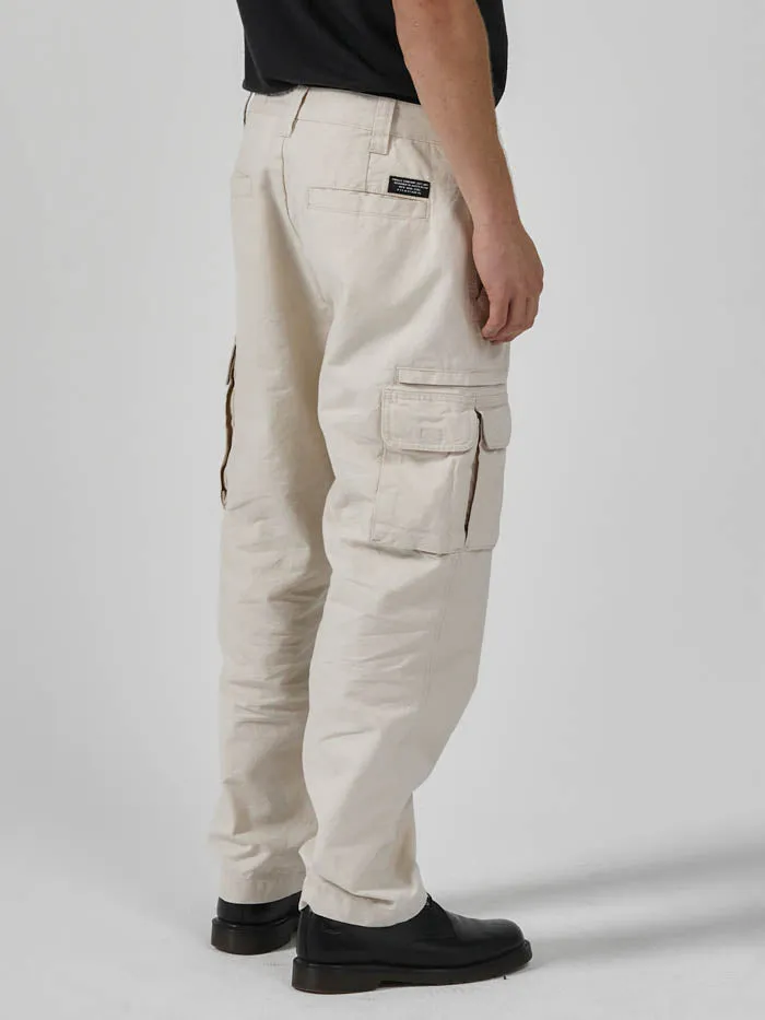 Mens Slacker Cargo Pant Unbleached Thrills Pants