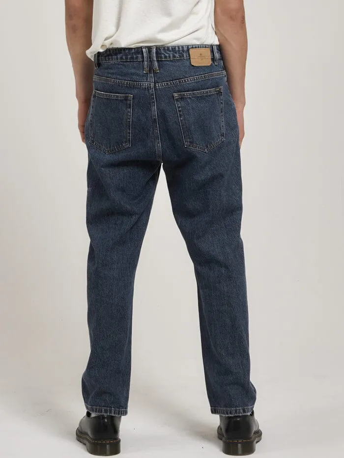 Mens Slacker Denim Jean Worn In Blue Thrills Denim