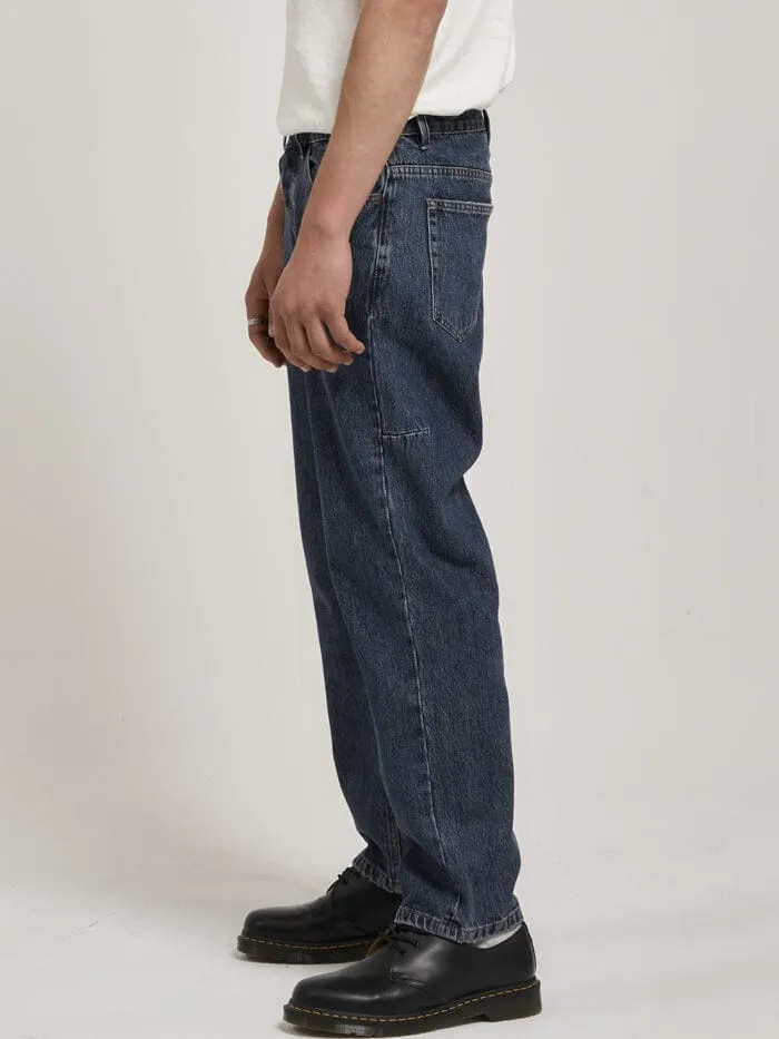Mens Slacker Denim Jean Worn In Blue Thrills Denim