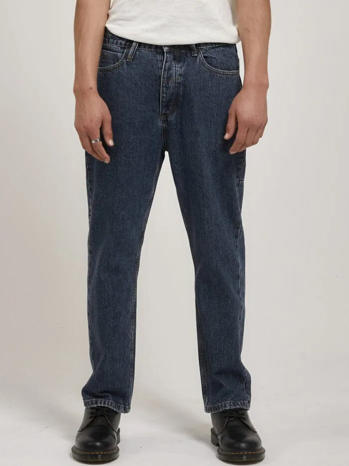 Mens Slacker Denim Jean Worn In Blue Thrills Denim