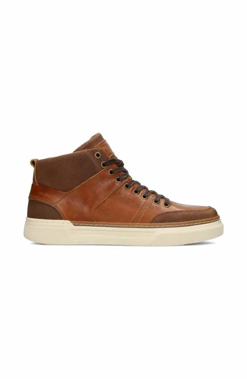 Mens Sneakers Liverpool Los Angeles Citation Leather High Top Sneaker Cognac
