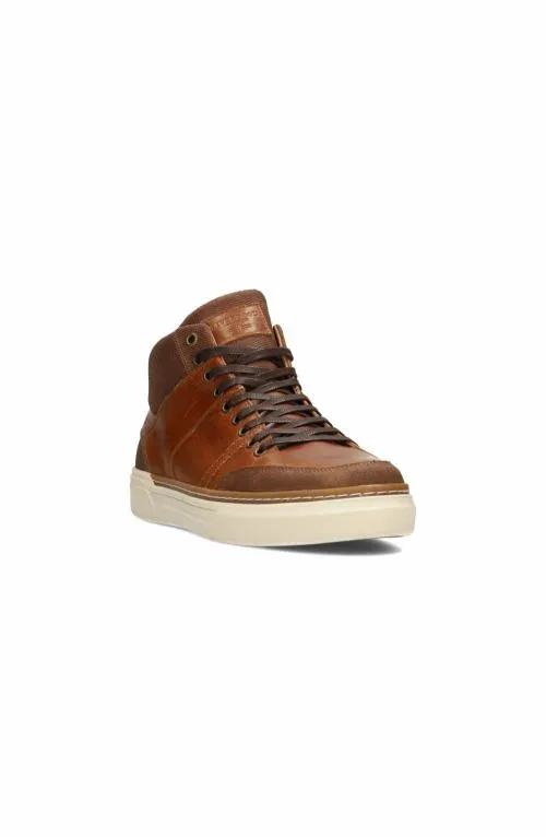 Mens Sneakers Liverpool Los Angeles Citation Leather High Top Sneaker Cognac