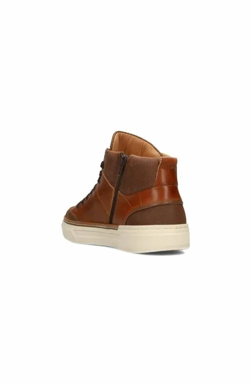 Mens Sneakers Liverpool Los Angeles Citation Leather High Top Sneaker Cognac