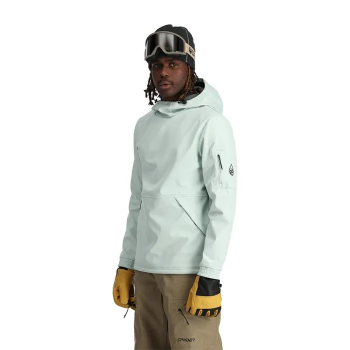 Mens Softshell Riding Hoodie Wintergreen Spyder Shell