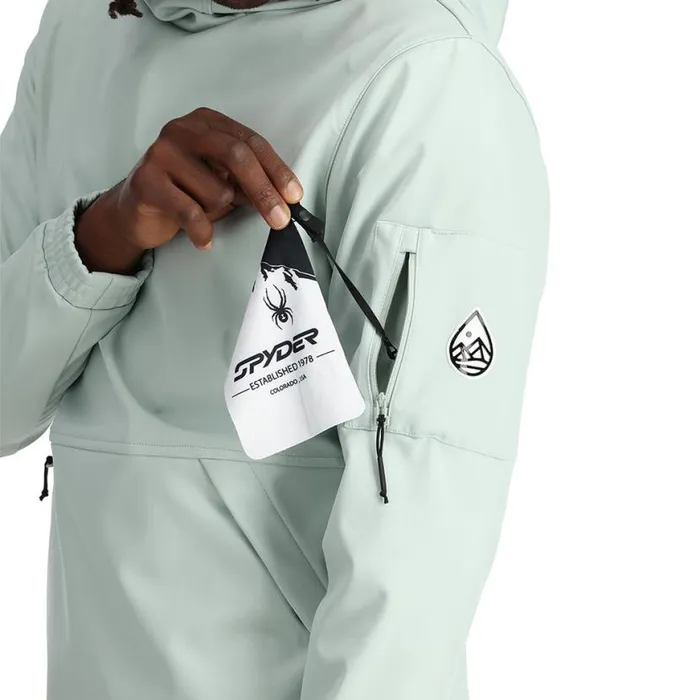 Mens Softshell Riding Hoodie Wintergreen Spyder Shell