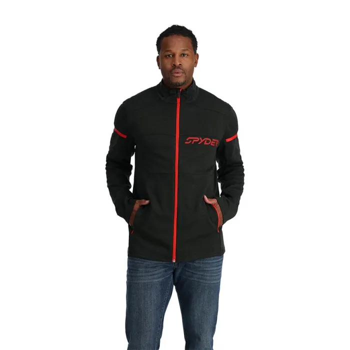 Mens Speed Fleece Full Zip Black Spyder Fleece