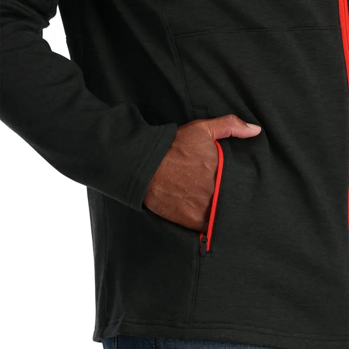 Mens Speed Fleece Full Zip Black Spyder Fleece