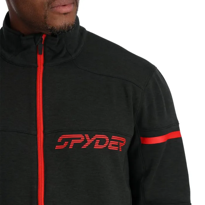 Mens Speed Fleece Full Zip Black Spyder Fleece