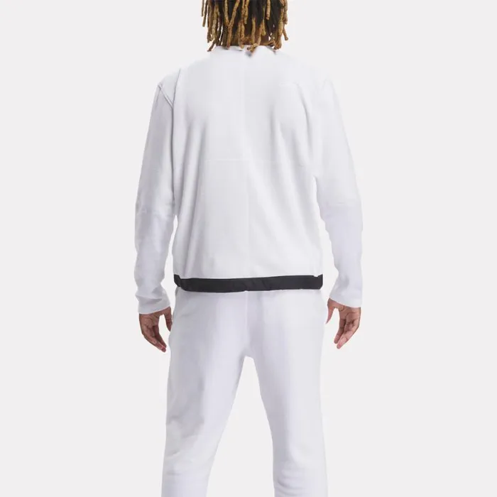 Mens Spyder X Reebok Mens Lounge Crew White Spyder Fleece